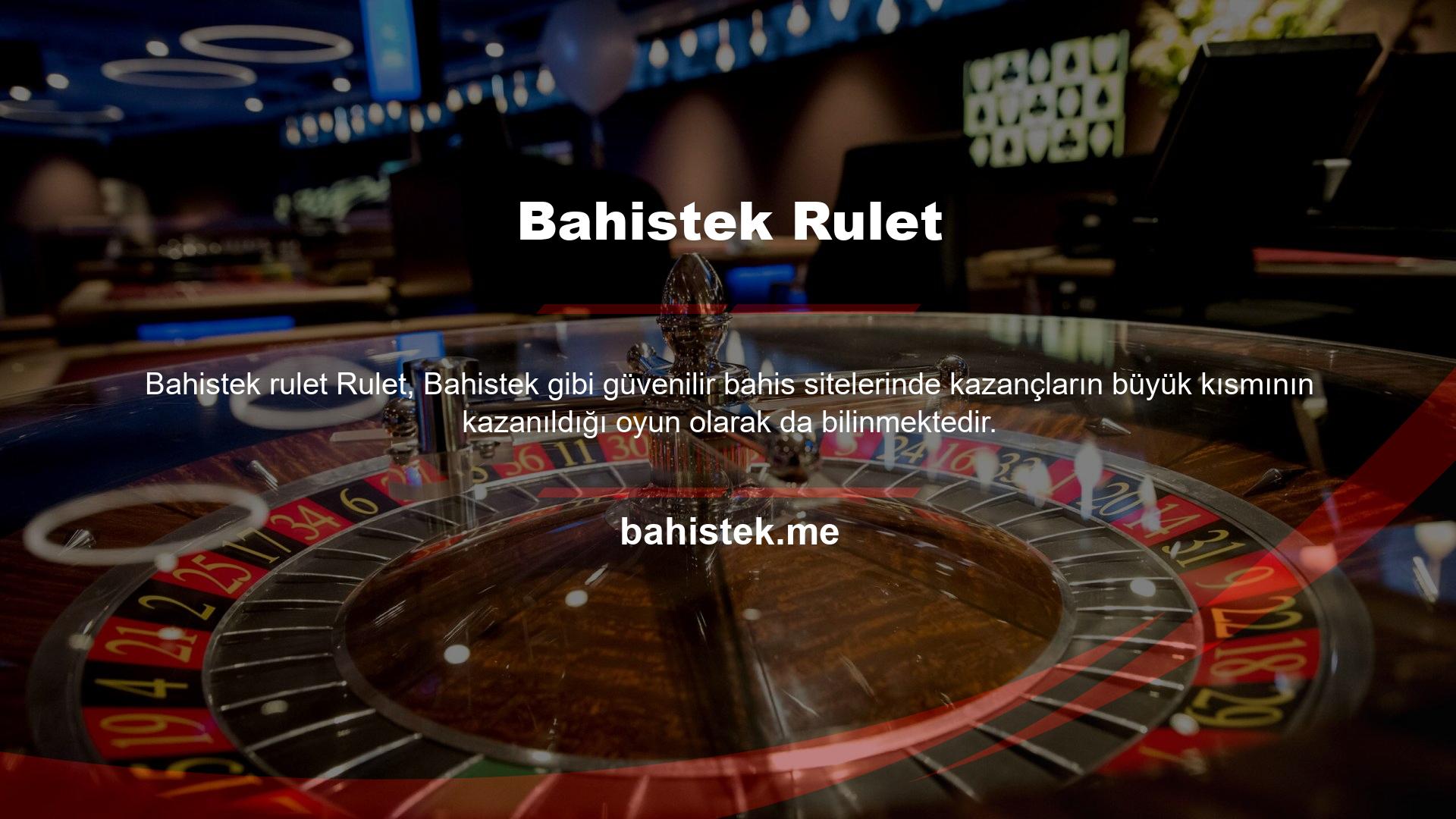 Güvenilir bahis sitelerinin casino oyunları içerisinde yer alan rulet oyunu casino oyunları olarak da bilinmektedir